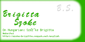 brigitta szoke business card